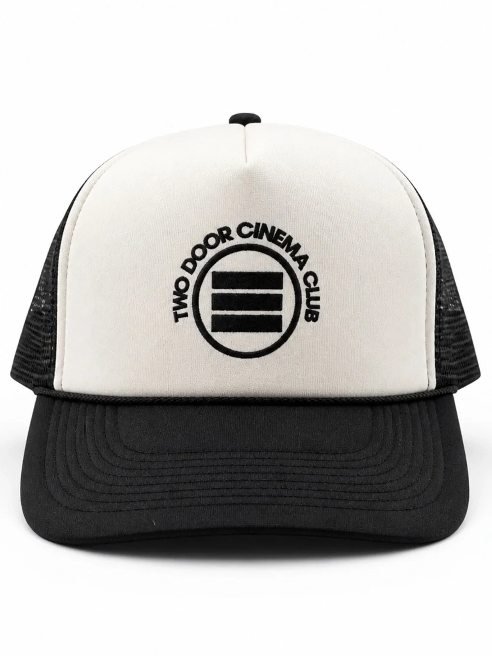 NWT Two Door Cinema Club White Black Adjustable Trucker Cap Baseball Hat